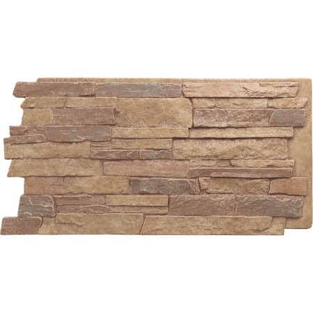 Ekena Millwork Acadia Ledge Stacked Stone, StoneWall Faux Stone Siding Panel PNU24X48ALFB
